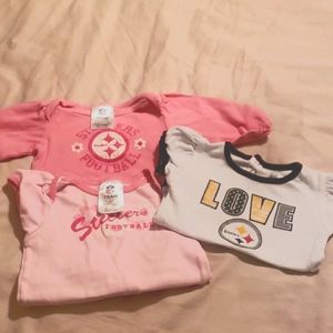 3 Steelers onesies